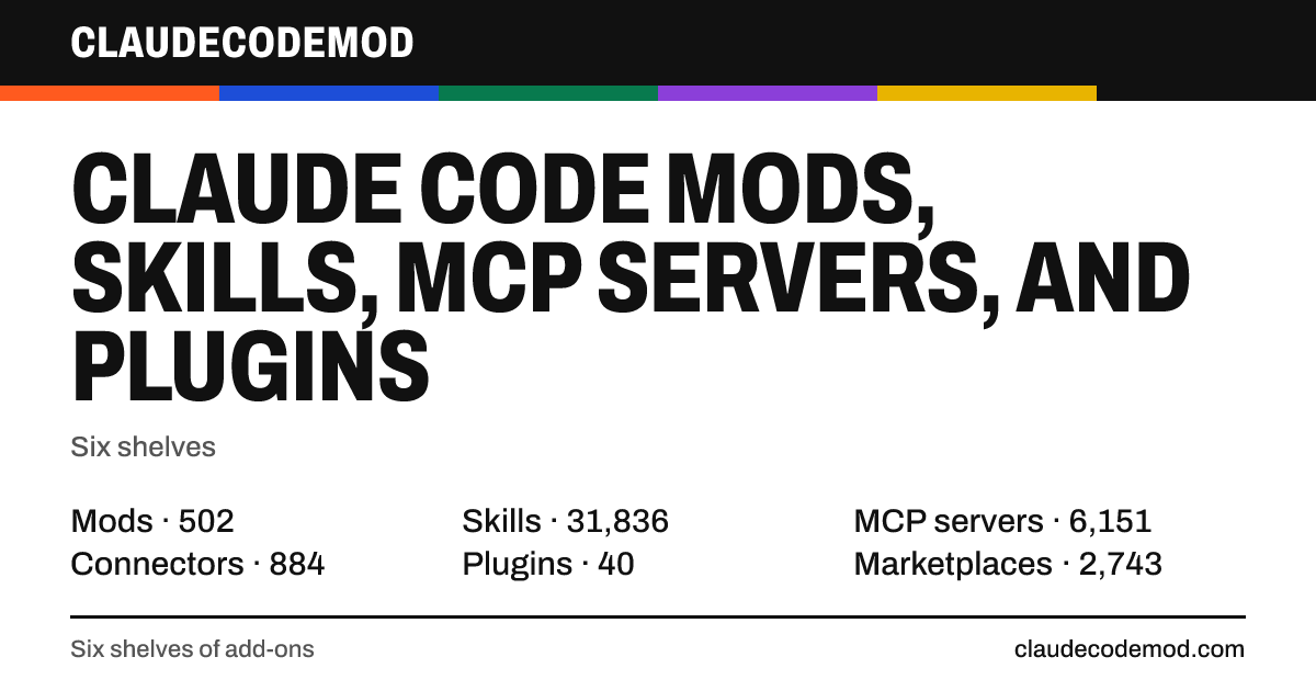Claude Code mods, skills, MCP servers, and plugins · ClaudeCodeMod